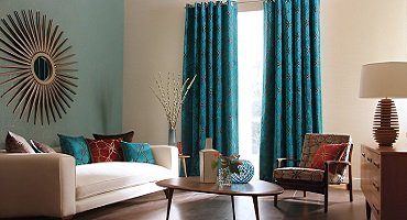 Modern Blue Curtains Dubai