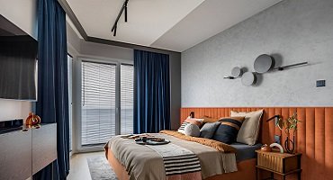 Stylish Refresh Blue Curtains