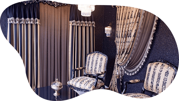 velvet curtains for living room Dubai