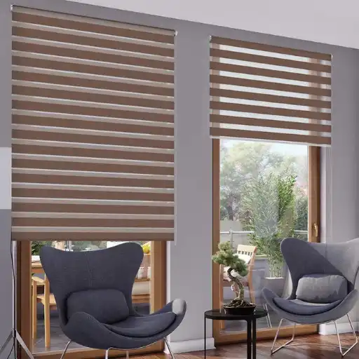 zebra faux wood blinds