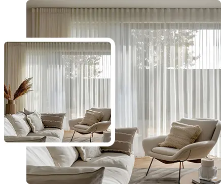 HOME White Sheer Curtains