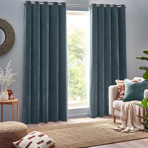 Eyelet Velvet Curtains