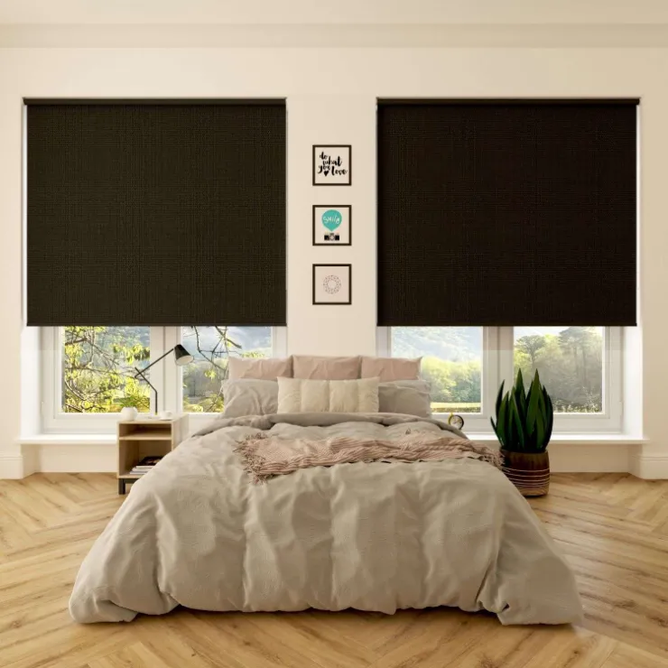 Unishade Blackout Black Roller Blind