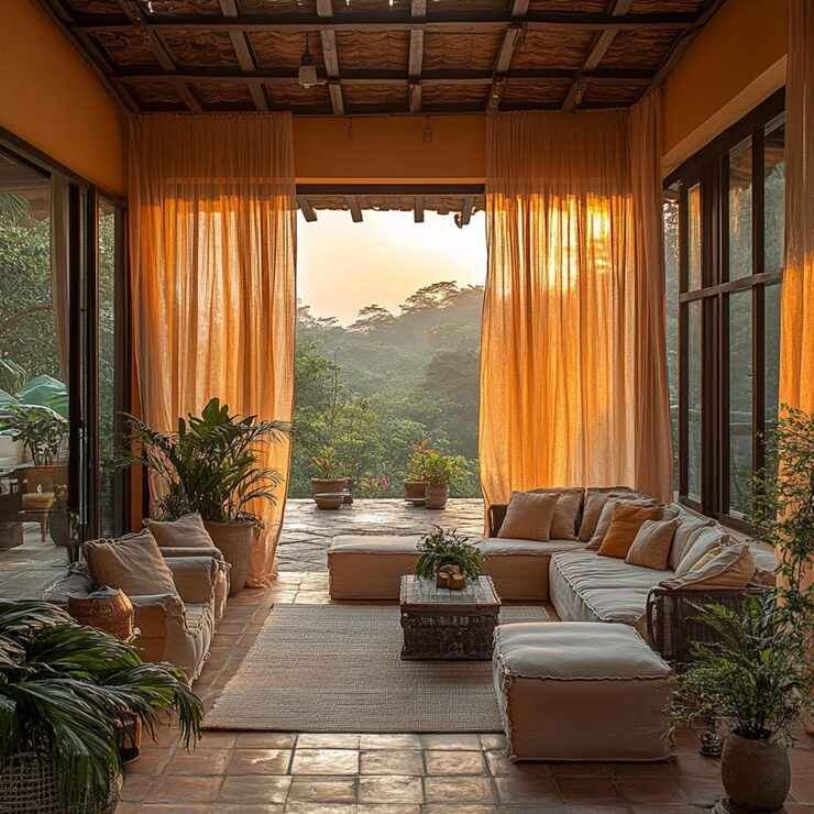 outdoor curtain with-couch-table