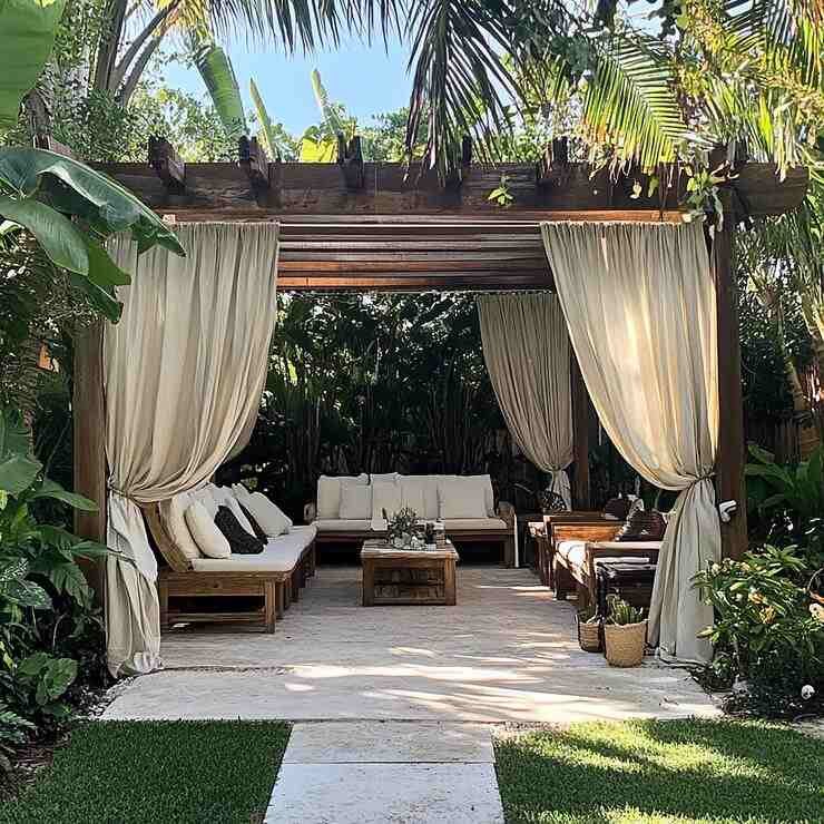 outdoor curtain with-large-canopy