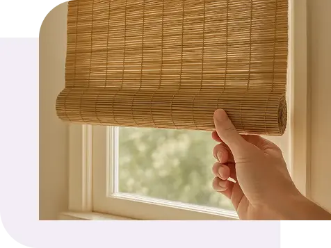 Bamboo Roller Blind Dubai - Smart Living Blinds
