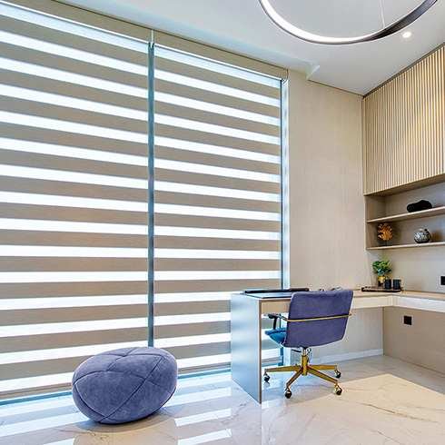 Duplex Blinds, Double Roller offce Blinds