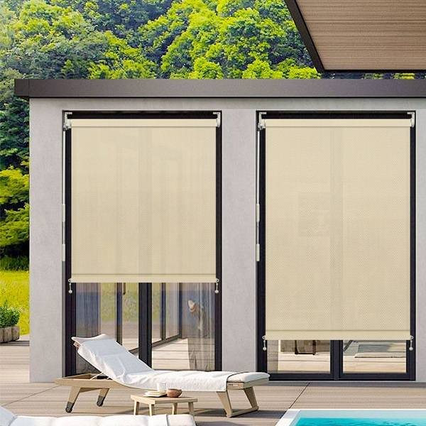 Outdoor Roller Blind Cordless Window Shades for Balcony