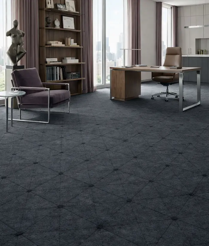 office textured carpet tiles with geometric patterns