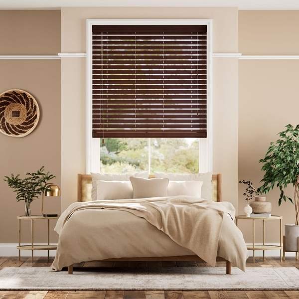 rosewood bedroom wooden blind