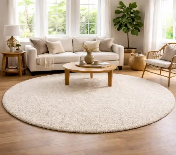 living room round carpet