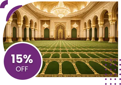premium green mosque carpet