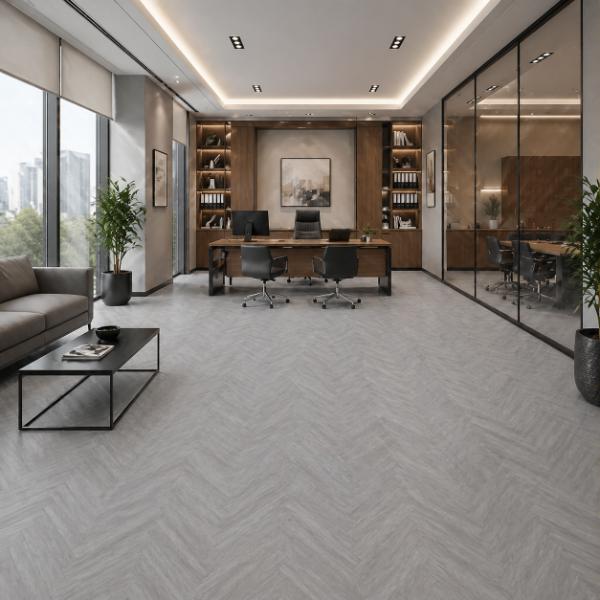 Office chevron flooring