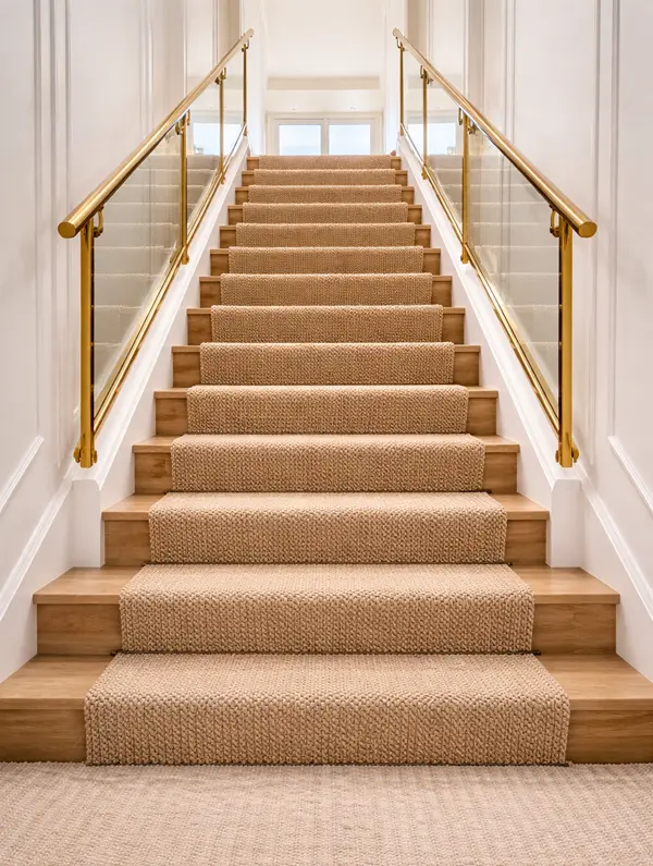 natural sisal fiber stair carpet