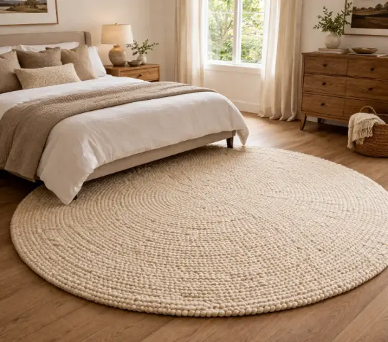 bedroom round carpet