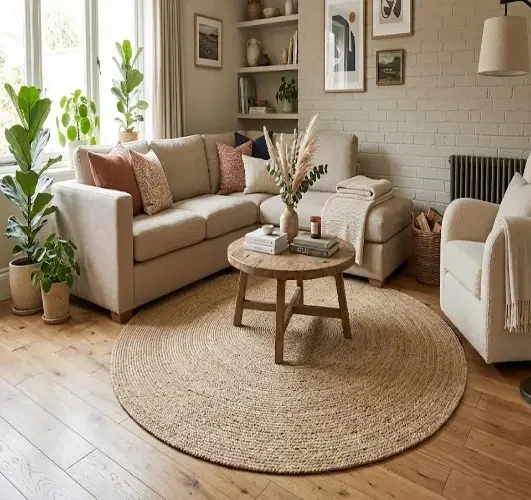 jute braided round rug