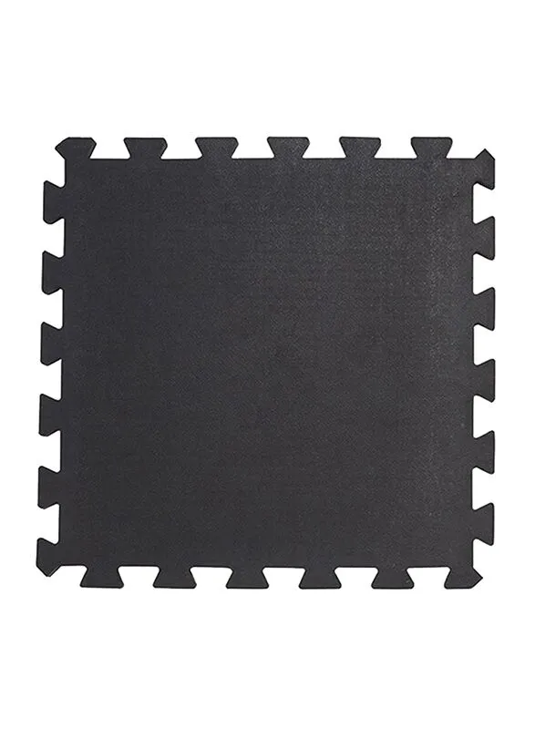 ( Gym Floor Interlocking Mat, 100 x 100cm, Black - 17mm )