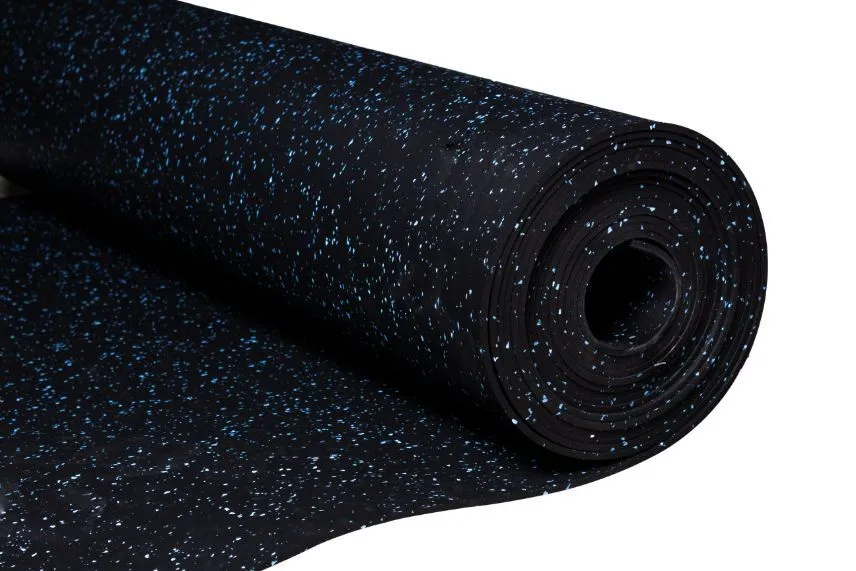 ( gym mat EPDM rubber blue black )