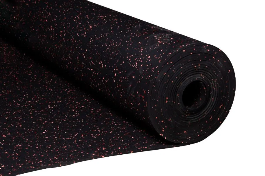 ( gym mat EPDM rubber red black )