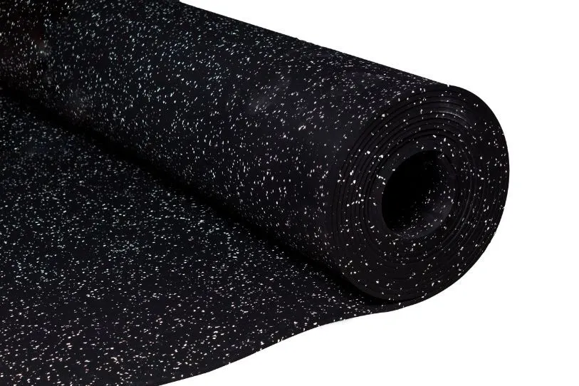 ( gym mat EPDM rubber white black )
