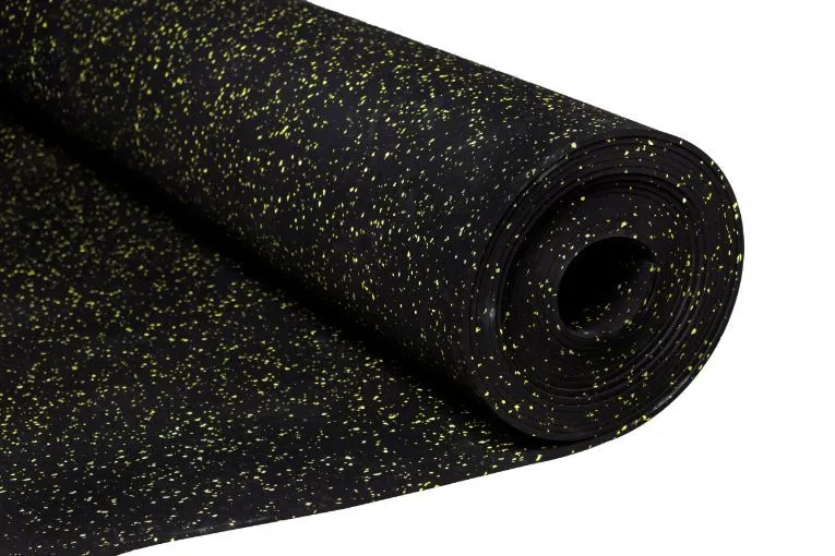 ( gym mat EPDM rubber yellow black )