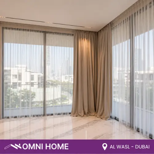 curtains instllation at Al Wasal