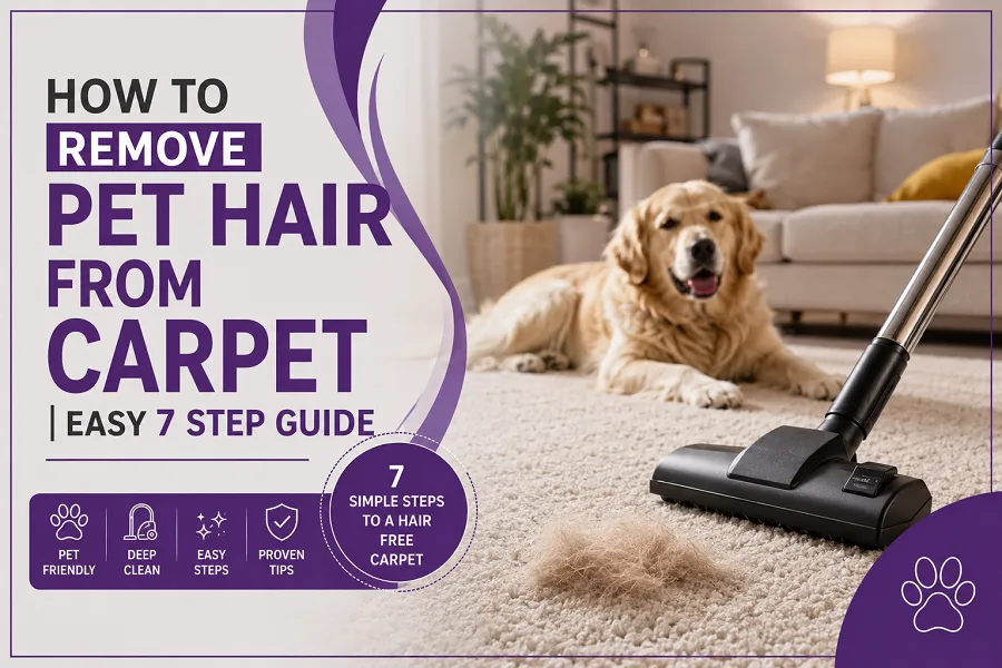 How to Remove Pet Hair From Carpet Easy 7 Step Guide